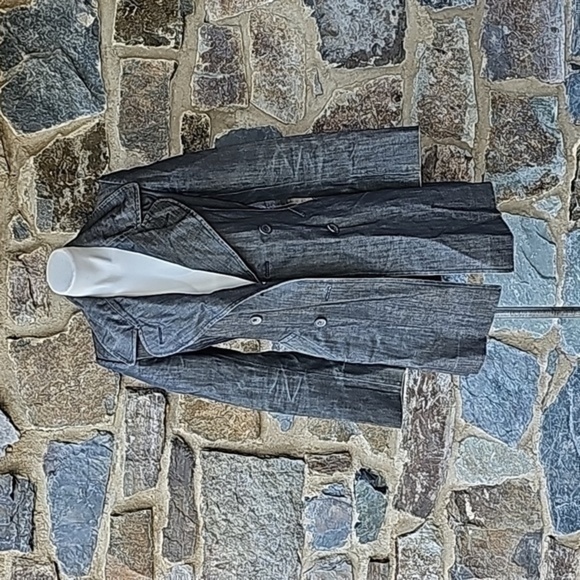 Radcliffe Jackets & Blazers - RADCLOIFFE LONDON GREY DENIM - JEANS TRENCH COAT - SIZE MEDIUM
